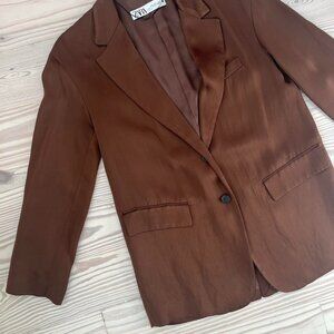 Beautiful Luxe Brown Blazer